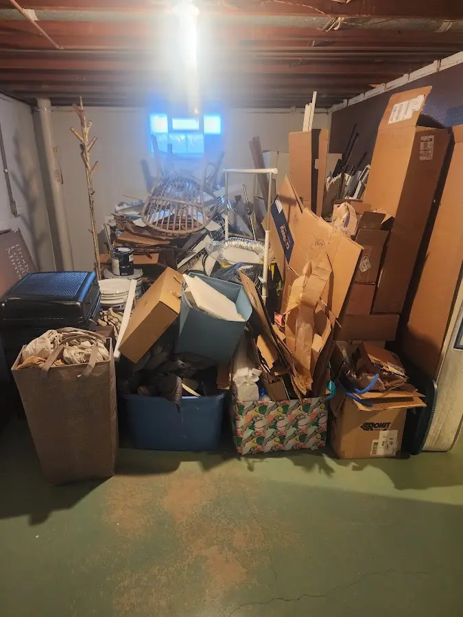 Roll-off dumpster container at job site for 15 Yard Dumpster Rental in O'Fallon